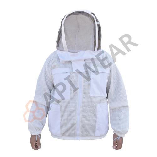 SMALL SIZE WHITE COLOR KIT THREE LAYERS MESH BEEKEEPING BEE VENTILATED COOL